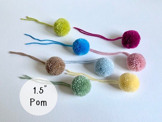 Pompoms, 2 Pom Pom, Pompoms, Pompoms for Hats, Craft Supplies, Handmade  Pompoms 