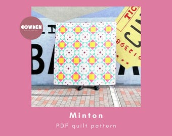 Minton Quilt Pattern - Repeat Block Patchwork, Beginner Friendly (PDF Pattern)
