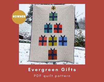 Christmas Tree Quilt Pattern – Modern Patchwork Design (PDF Pattern)