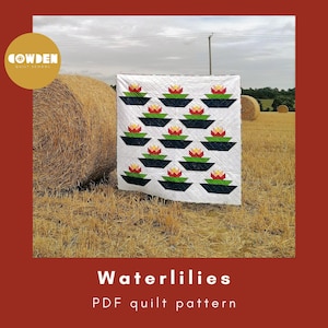 Modernes Patchwork Quilt Muster - Geeignet für selbstbewusste Anfänger & erfahrene Quilter - Digitale PDF Anleitung zum Herunterladen