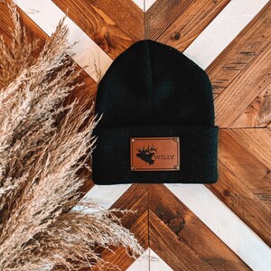 Baby Name Beanie with Elk