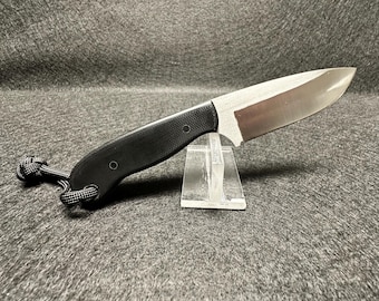 Hand Crafted, Multipurpose Neck Knife with Durable Sheath, Survival Paracord, Full Tang, Fixed Edge with Custom Engraving Option 