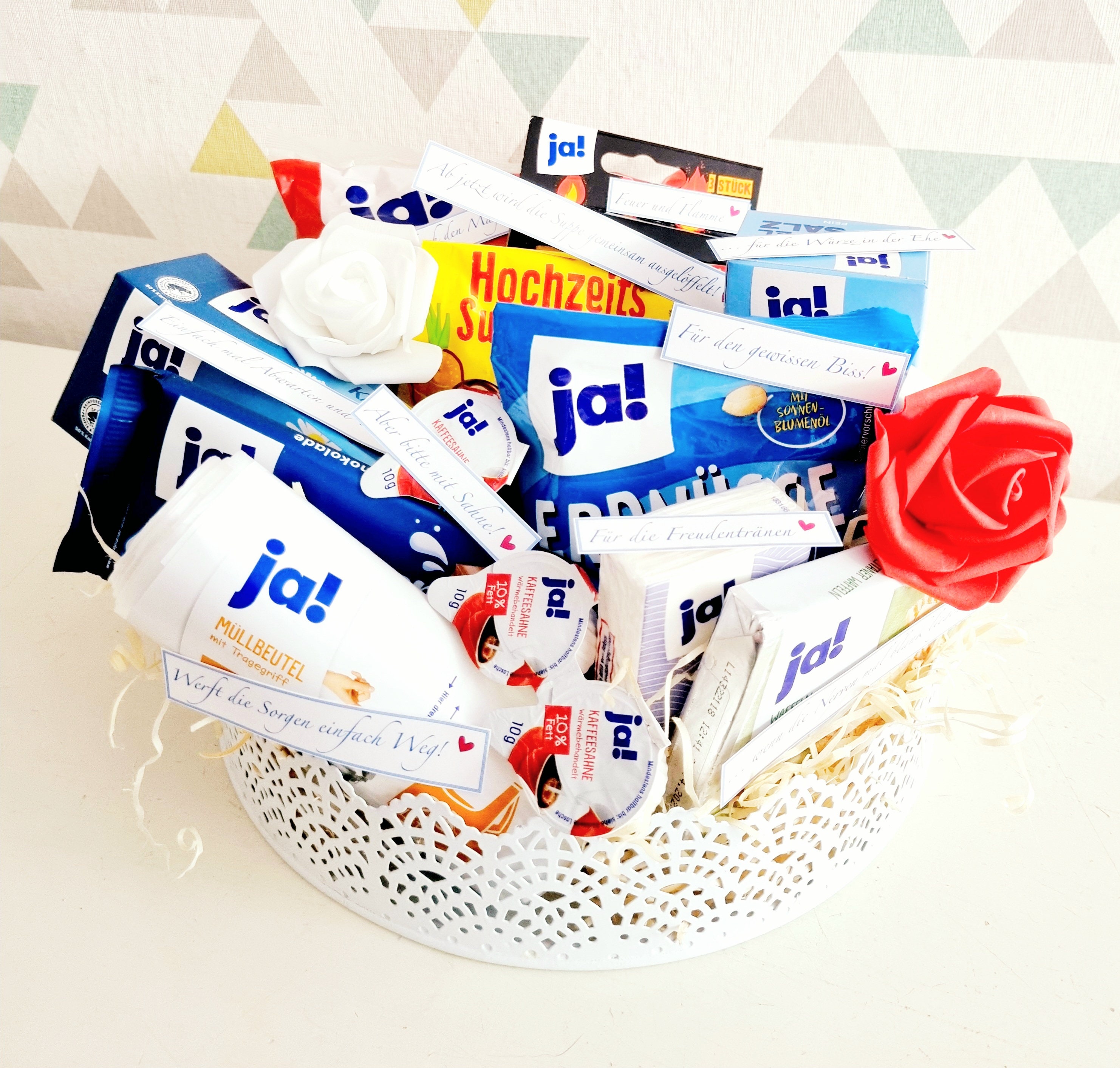 Ja Sager Präsentkorb Hochzeitsgeschenk personalisiert Etsy.de