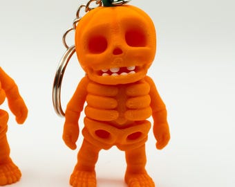 3D Print Articulated Pumpkin Head Skeleton Figurine