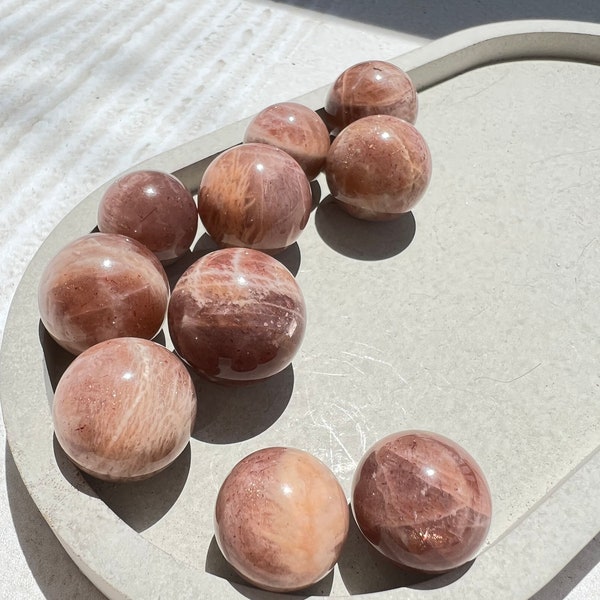 Peach Moonstone Mini Sphere