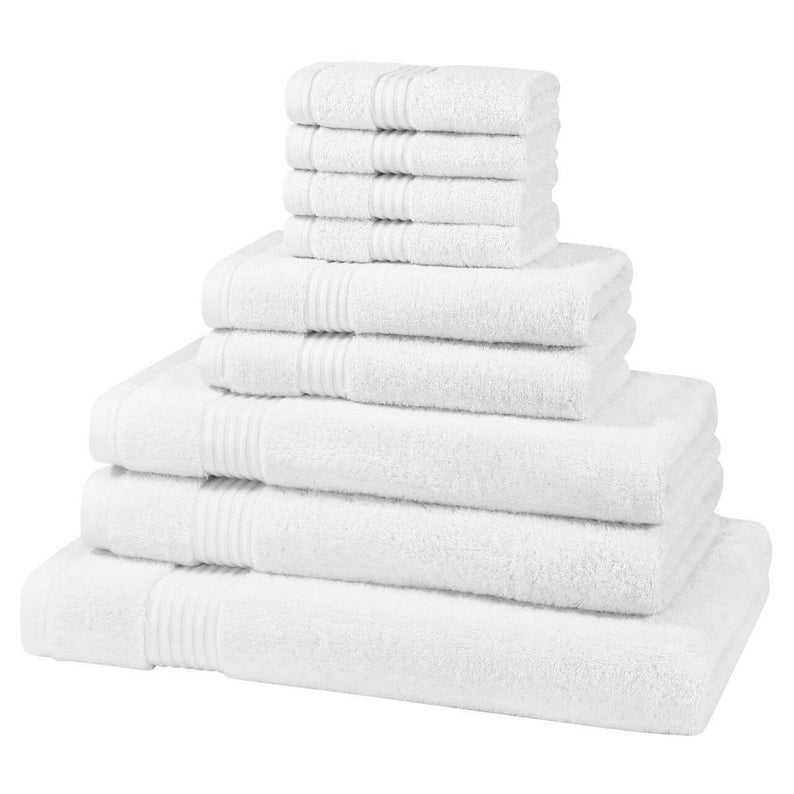 Comvi White Flannels Bamboo Face Cloth Pack of 6 Small Towel Set Luxury Face Cloths 32cm x 35cm Face Towels 50% Bamboo 50% Cotton Face Flannel 700 GSM