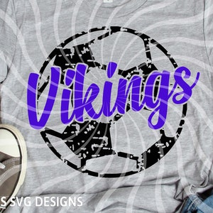 Viking svg, Vikings svg, Viking soccer ball distressed, school pride mascot cut file printable cricut maker silhouette