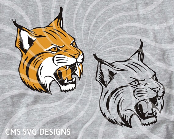 Bobcat Svg Bobcats Svg Bobcat Head Face Outlined and - Etsy Canada