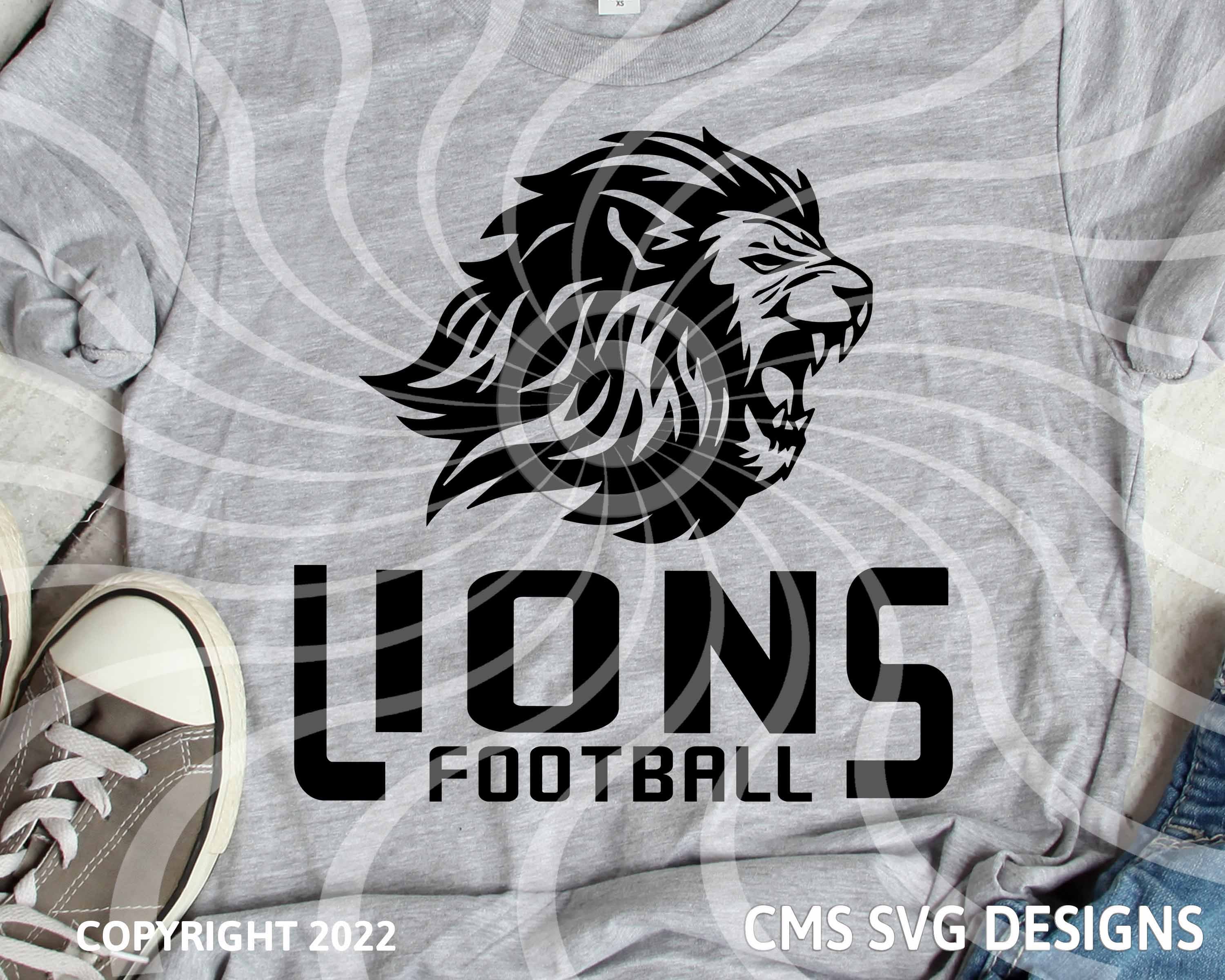 Lion Svg Lions Svg Lion Football Svg School Pride Mascot Etsy