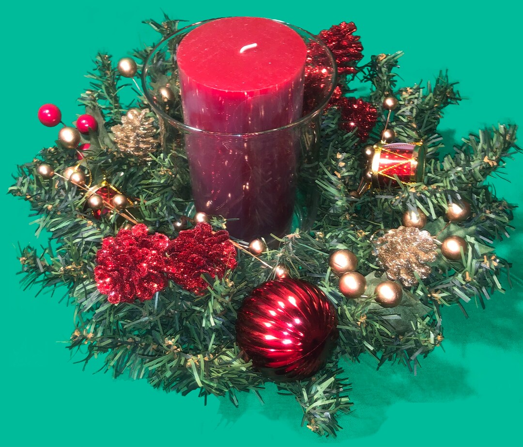 Christmas Candle Centerpiece Etsy Canada