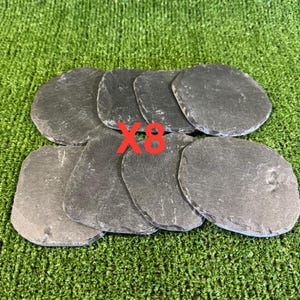 SLATES 8 Randomly Shaped Slates for all Vivariums, Aquariums Axolotl, Reptiles, Tortoise, Catfish, Geckos