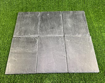 Baldosa de pizarra natural de 20 x 14 cm para acuarios y terrarios de reptiles.