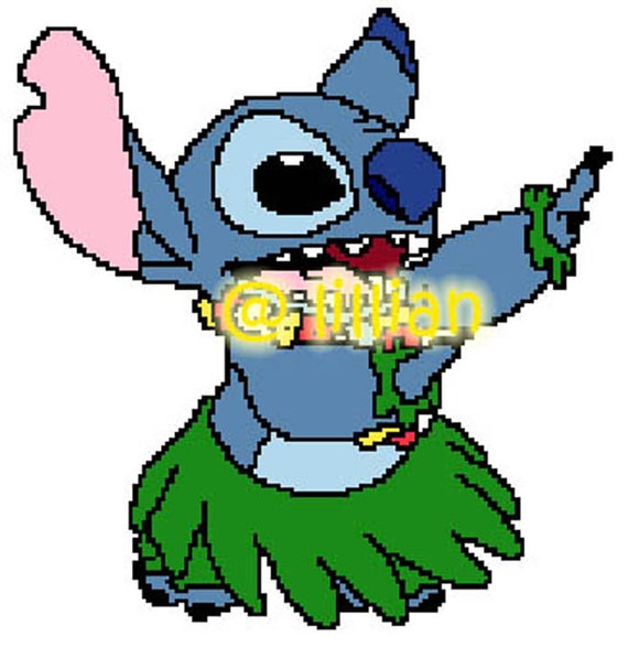 LILO &amp; STITCH Stitch Dancing HAWAIIAN Cross Stitch Pattern - Etsy Hong Kong