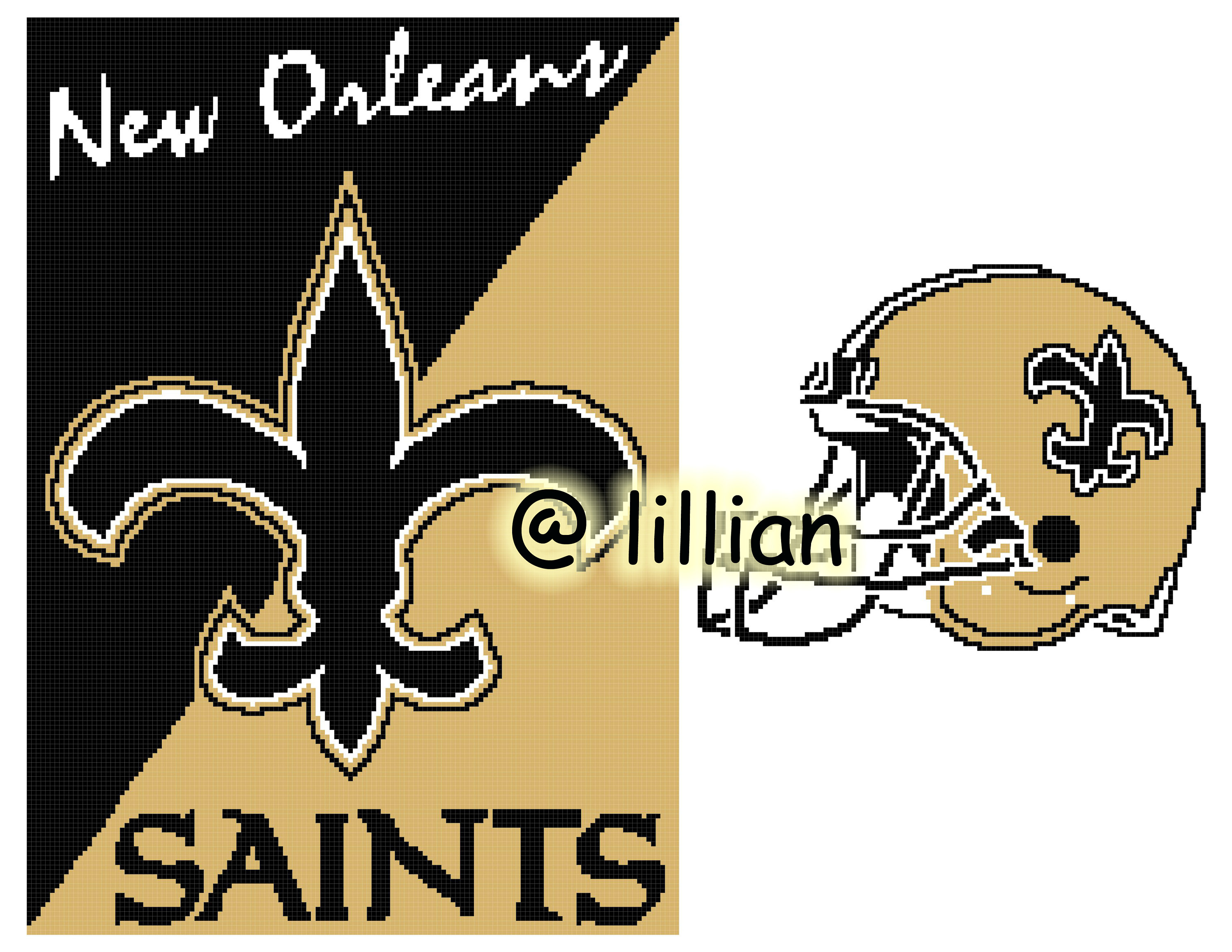 NFL New ORLEANS Saints HELMET Set Cross Stitch Pattern Chart - Etsy