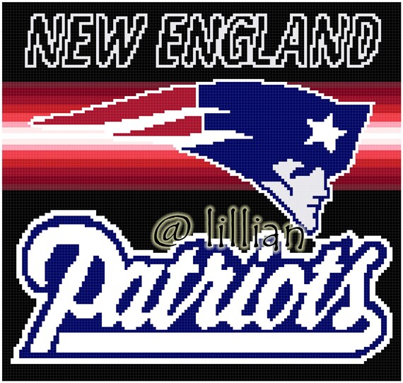 NFL New ENGLAND PATRIOTS Cross Stitch Pattern Chart P D F Etsy