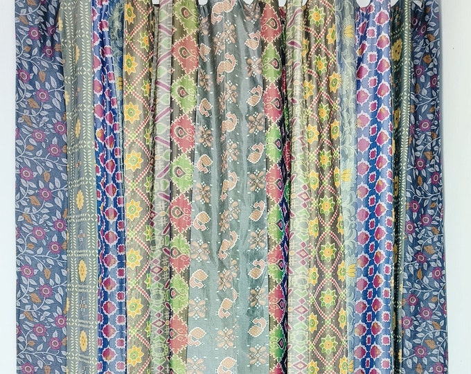 Bohemian Handmade Vintage Door Curtains in Multi Colour Patchwork ...