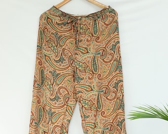 Lounge Hose aus Seidenmischung mit Seitentaschen