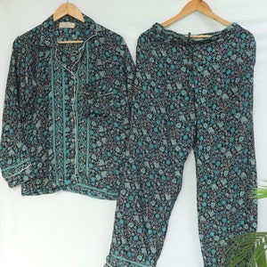 Luxurious Silk Blend PJ Set with White Piping and Side Pocket Pants