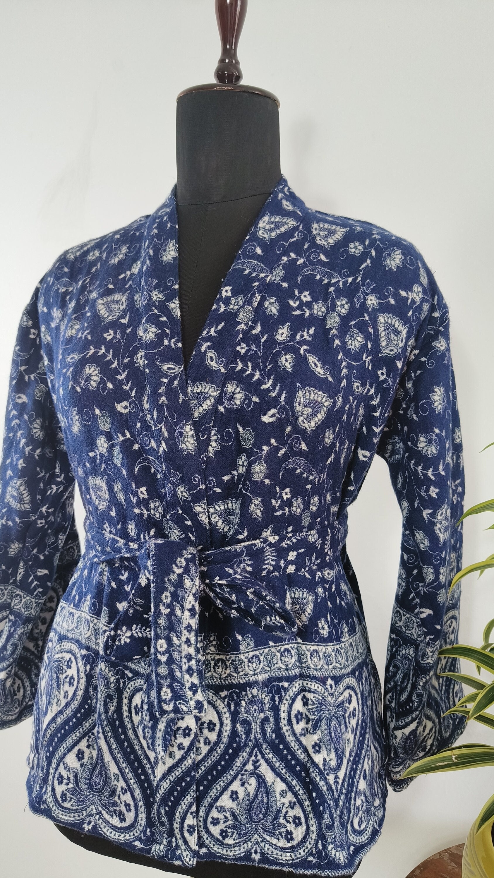 Handmade Yak Wool Blend Button Short Cardigan Jacket With