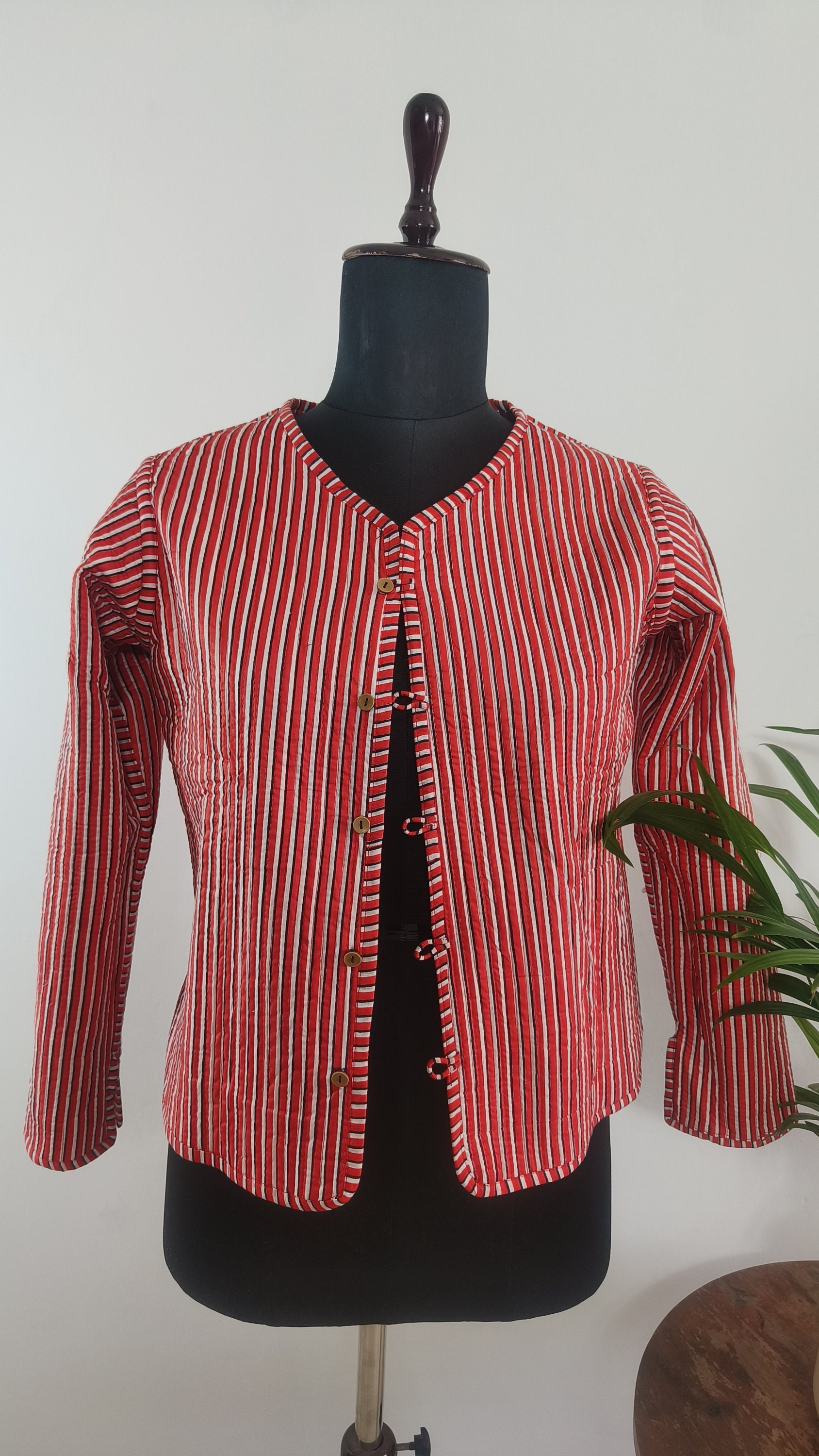 YCBMINGCAN Veste Réversible Femme Bohème Motif Floral - Cardigan Matelassé Vintage Cottagecore