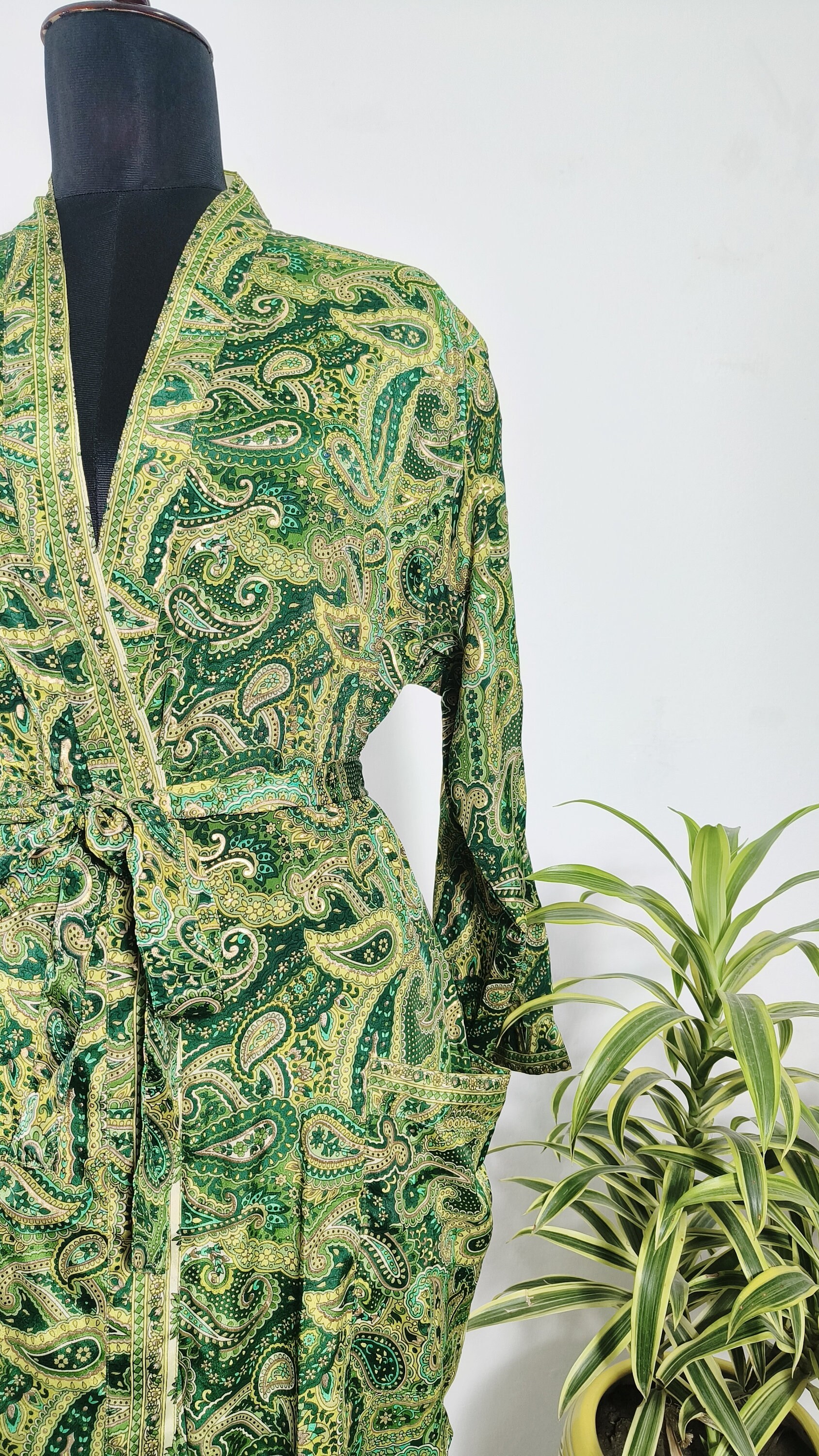 Unisex Regal Surplus Silk Blend Kimono House Robe Unisex Etsy