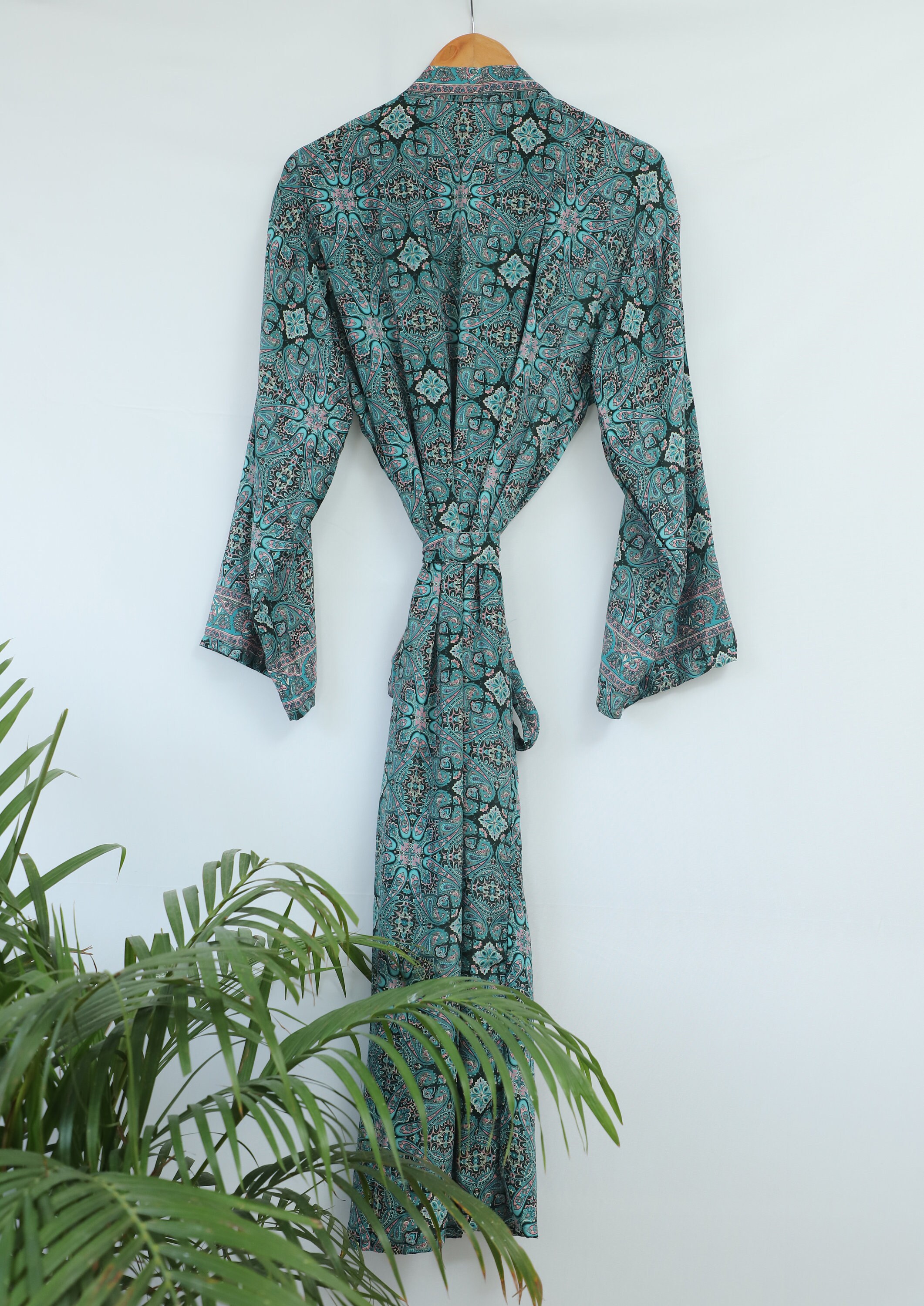 Unisex Regal Surplus Silk Blend Kimono House Robe Unisex Etsy