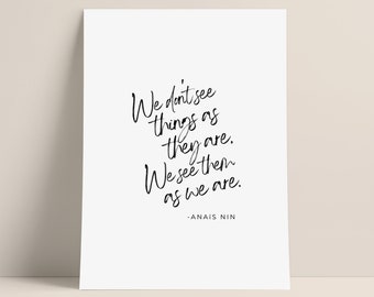 Positive Outlook Wall Art, Anais Nin Quote, Positive Affirmations Print Art, Inspirational Decor, Digital Print