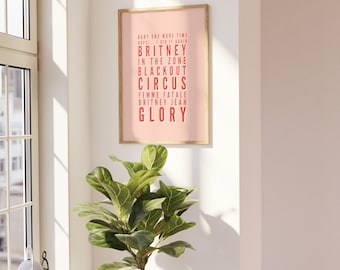 Britney Spears Wall Art, Britney Spears Print Set, Music Poster, Free Britney, Pop Culture Print, Y2K Wall Art