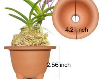 Neofinetia trumpet pots, clay pots, terracotta orchid pot, perfect for Neofinetia falcata/Fukiran/Mini orchids