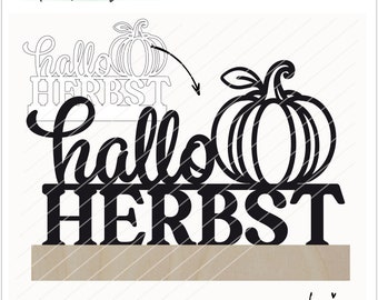 Laser file block decoration autumn pumpkin craft blocks template SVG plotter file laser cut vector file