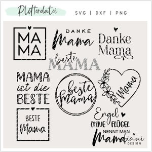 Plotterdatei Set Mama Muttertag, SVG DXF