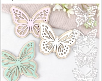 Plik laserowy motyle wiosna dekoracja wisiorek laser drewno papier SVG