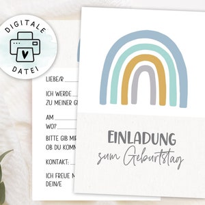 Einladungskarte Kindergeburtstag zum Ausdrucken, A6