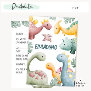 Children's birthday invitation card to print, A6