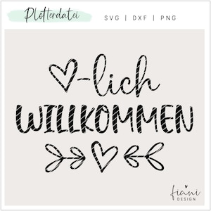 Plotterdatei Willkommen Fensterdeko Fensteraufkleber SVG