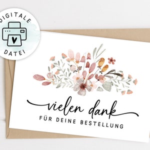 Danke Karte zum Ausdrucken A6/A7