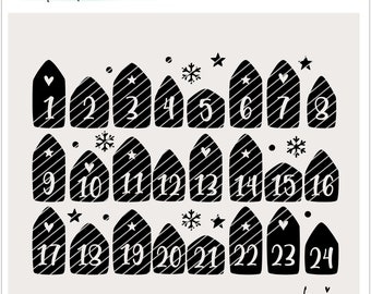 Plotter file Advent calendar Advent 1-24 SVG