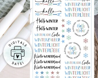 Candle tattoos template PDF candle stickers, winter