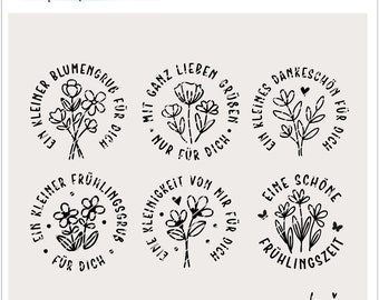 Plotter file spring greetings floral greetings German SVG