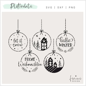 Plotterbestand Kerstballen kransen Kerst SVG