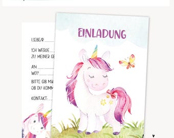 Children&#39;s birthday invitation card to print, A6
