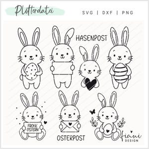 Plotter file SVG Easter bunnies Easter bunnies, laser file, Easter decoration bunnies, making gifts