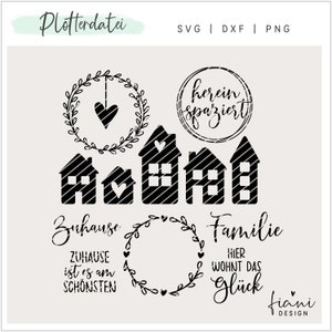 Set di file plotter case ghirlanda domestica SVG