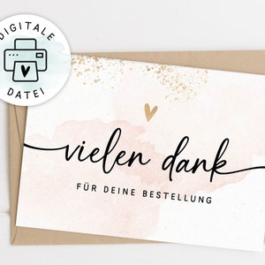 Danke Karte zum Ausdrucken A6/A7