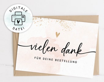 Thank you card to print A6/A7
