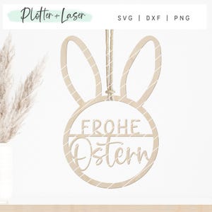 Laserdatei Osterkranz Loop Ring SVG Plotterdatei Lasercut, Holzkranz Türdeko Osterdeko