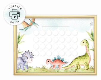 Dinos reward board, digital file to print out