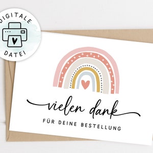 Danke Karte zum Ausdrucken A6/A7