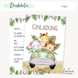 Uitnodigingskaart voor kinderverjaardag om af te drukken, A6