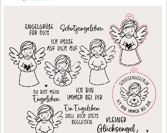 Plotterdatei Engel Schutzengel Weihnachtsengel SVG deutsch